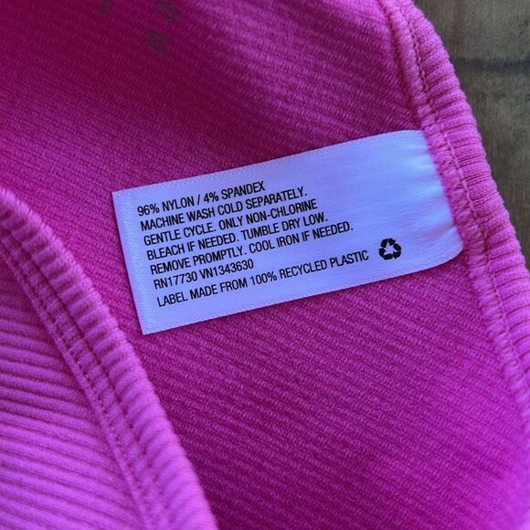 NWT A New Day XS Off The Shoulder Cerise Pink Asymmetrical Tank Top Ribbed - Picture 7 of 7